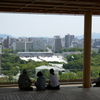 ひろしまの丘展望台から平和祈念資料館