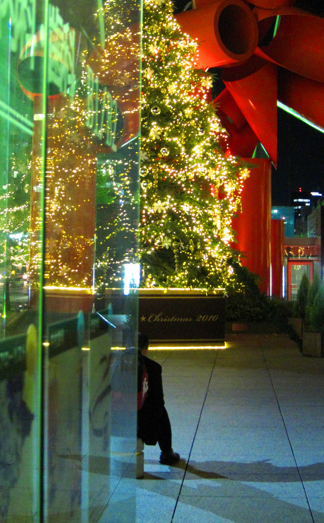 反射-75／In front of a Christmas tree