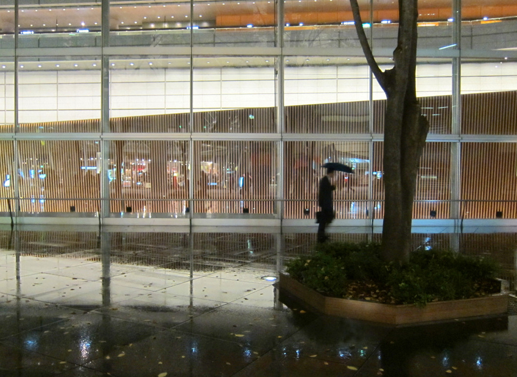 積層-51／A crowd in the glass of the rainy 