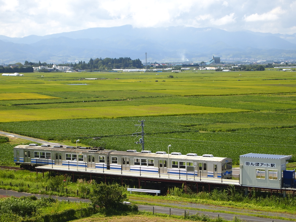 田んぼアート駅