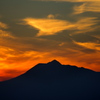 秋空の岩木山