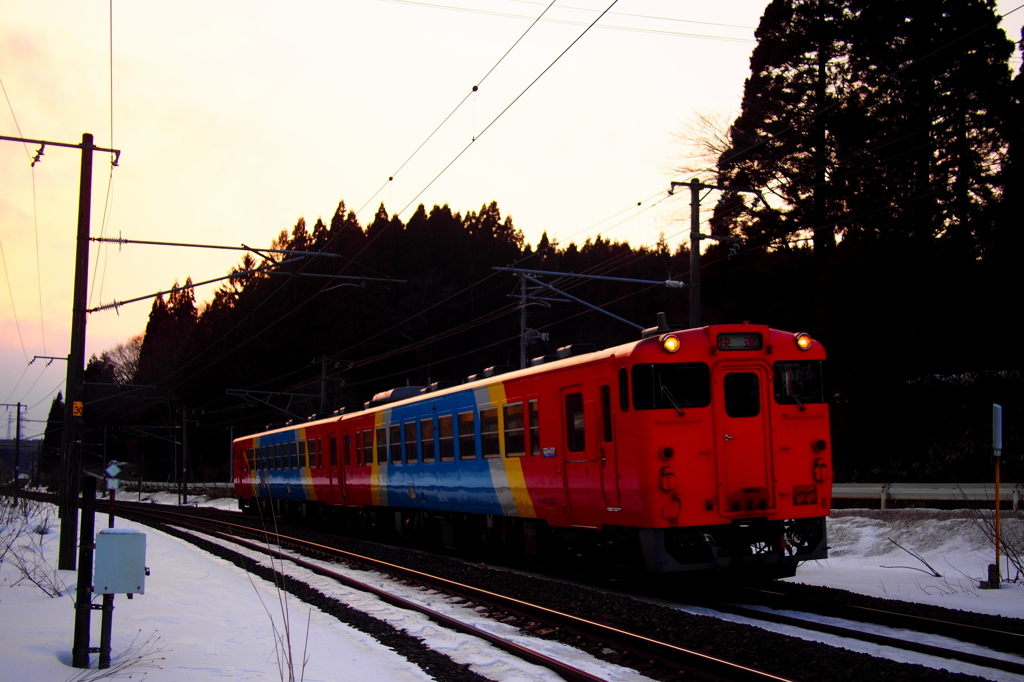 千曳 - 乙供 青い森鉄道線⑧ キハ48系