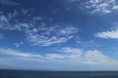 海の青　空の青