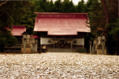 網走神社の足元は？