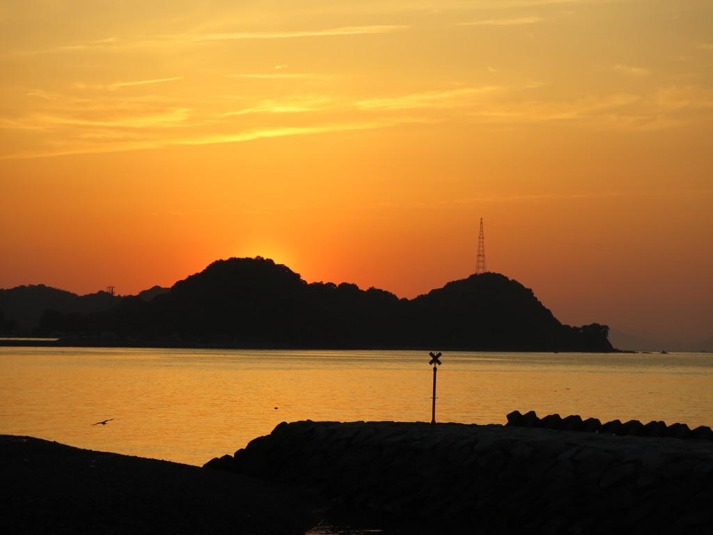 新居浜大島の夕空