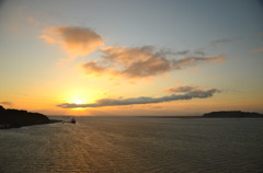 サンフランシスコ湾の夕焼け