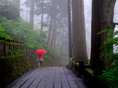 雨の榛名神社