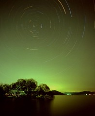 星の夜・琵琶湖