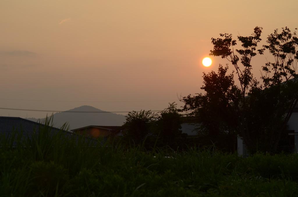 もちろん夕焼け