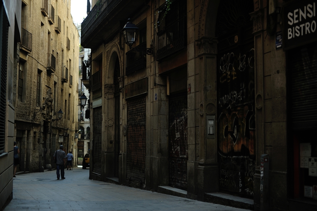 old street at barcelona