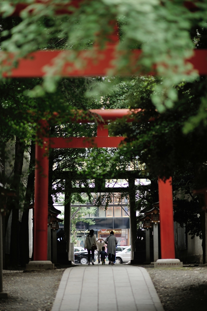 花園神社にて