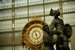 a clock and knights