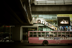 pink bus