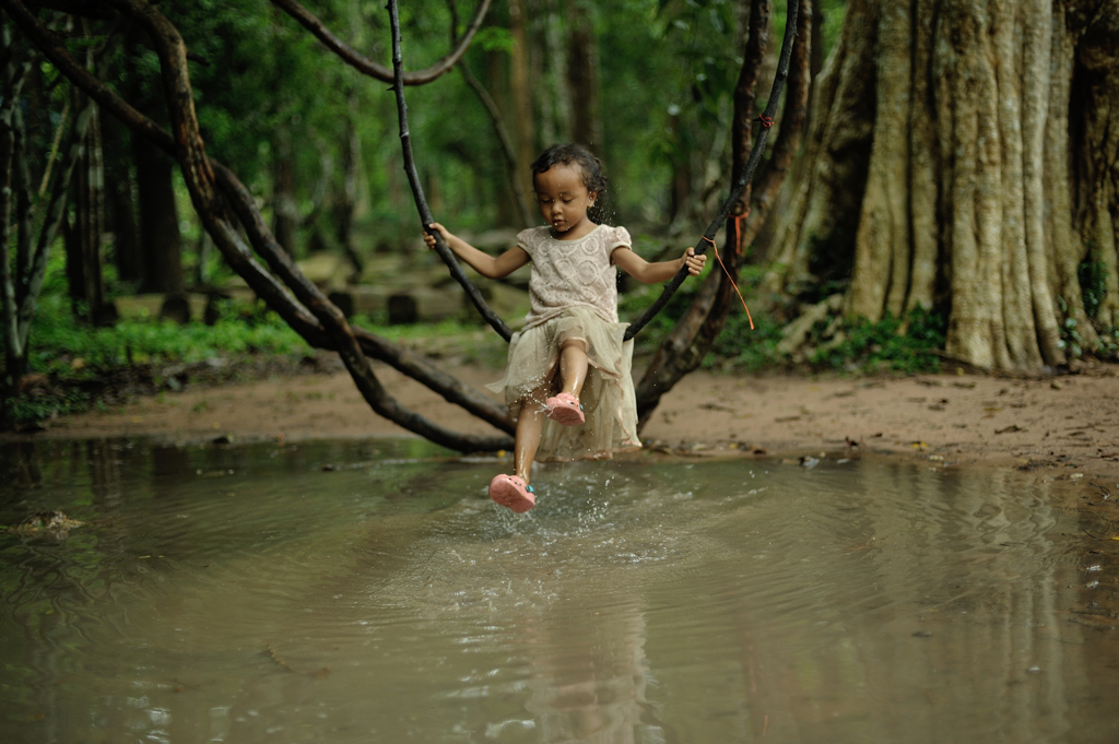 swinging girl