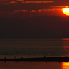 河口の夕景