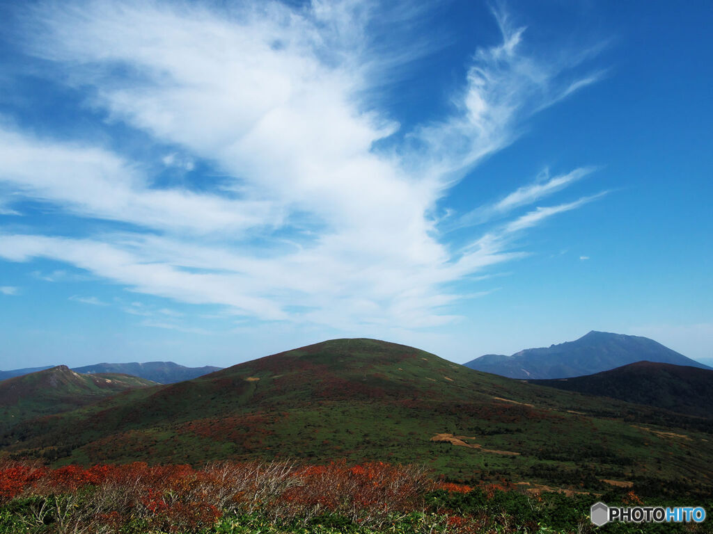 秋空の下