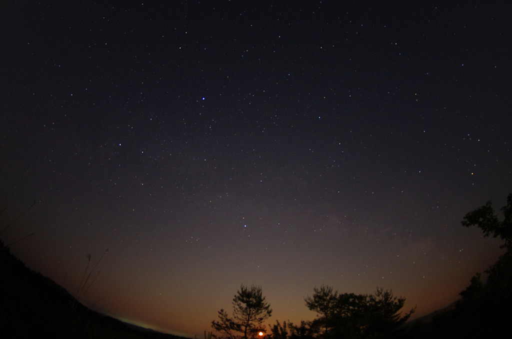 見えてきました。夏の大三角（だよね？）