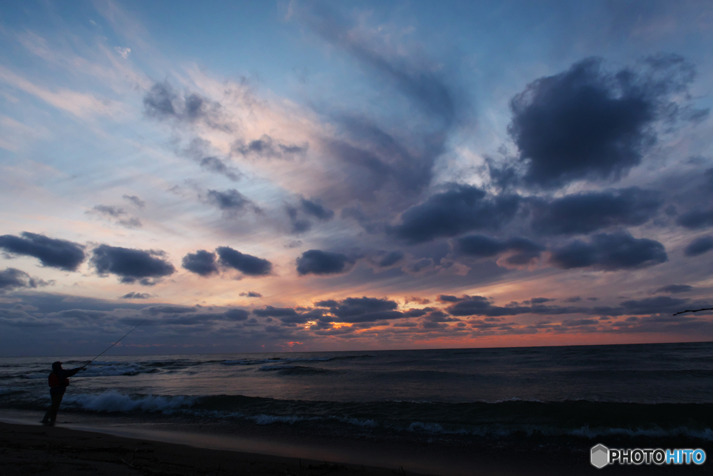 冬の夕釣