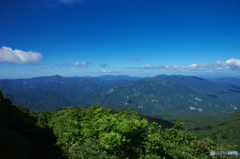 晴天下の山並み