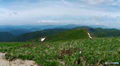 和賀岳山頂から