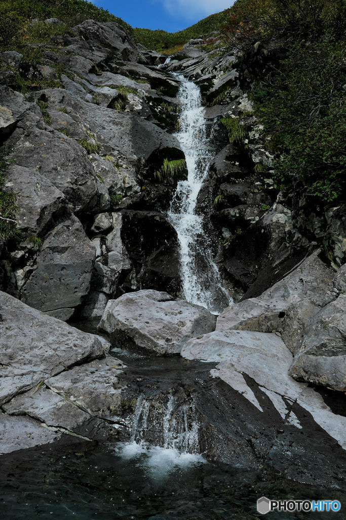 蛇石流分岐上流の滝