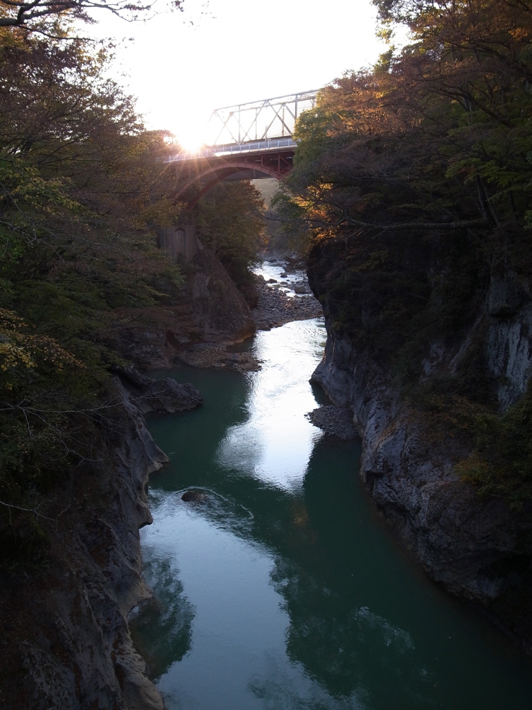 八ッ場ダム近くの渓谷