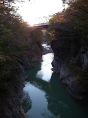 八ッ場ダム近くの渓谷