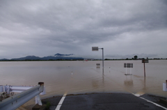 水没した道