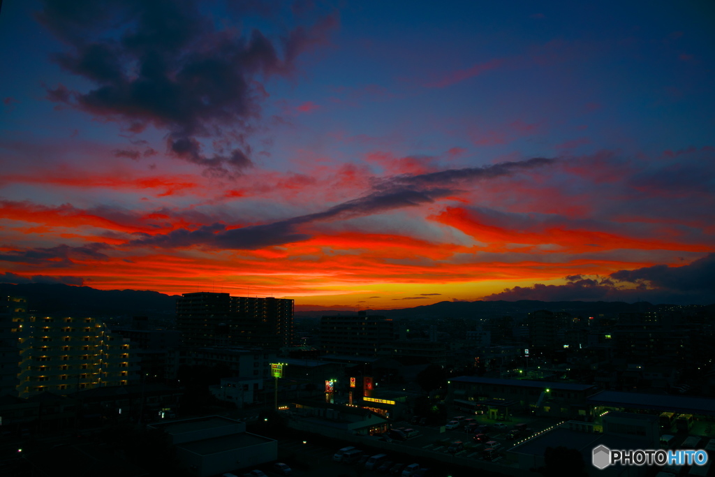 わが町の夕景