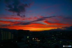 わが町の夕景