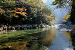 香落渓 紅葉を求めて