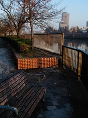 天満　大川の朝