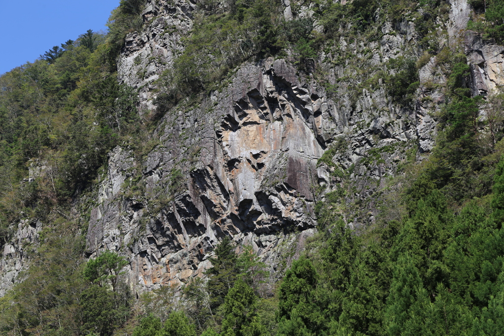 香落渓　ライオン岩
