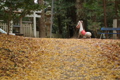 積田神社　孤独な仔馬