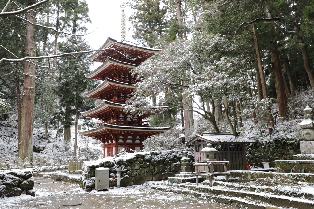 厳冬の室生寺