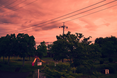 夕刻に雨上がる