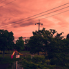 夕刻に雨上がる