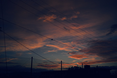 夕刻に雨上がる