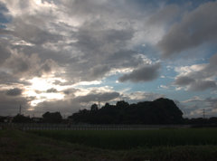 夏の空と雨雲