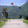 木崎湖の踏み切り