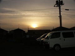 5月の夕日
