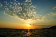 立石からの夕日