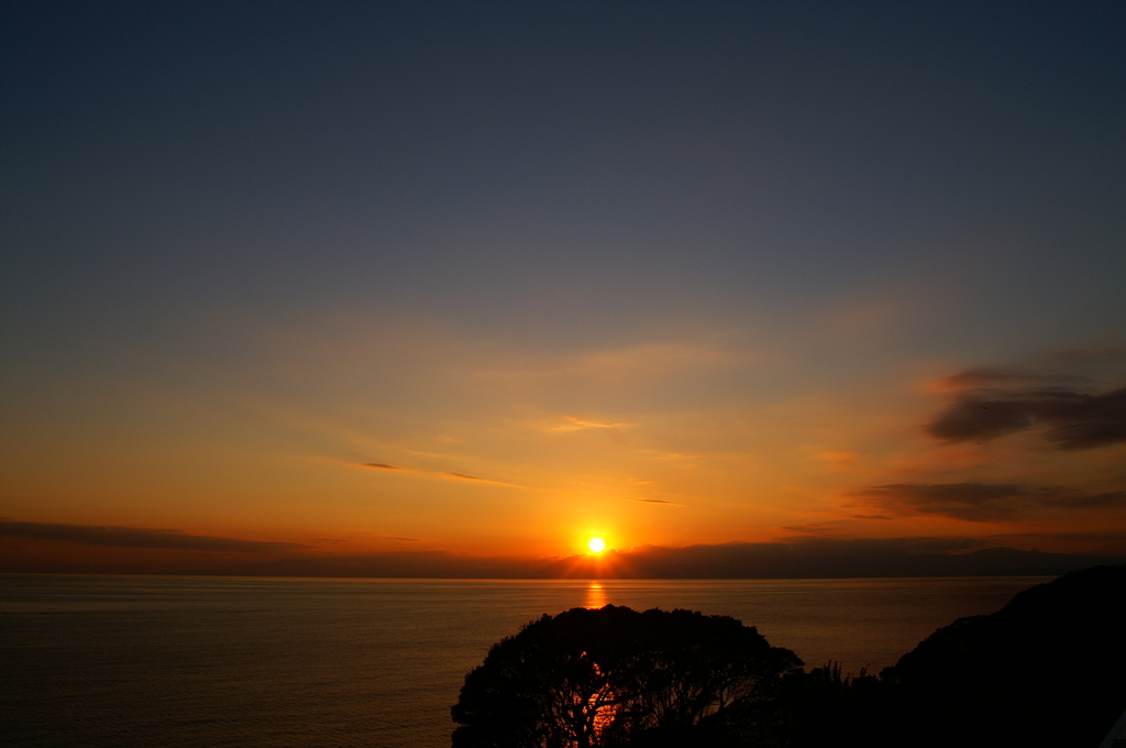 江の島の夕日