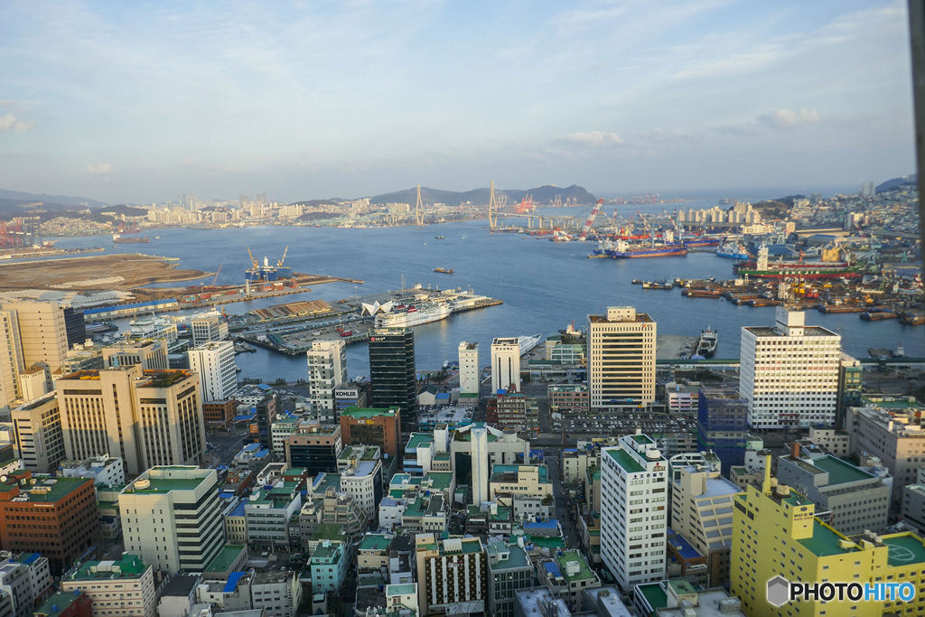 釜山タワーから見た景色