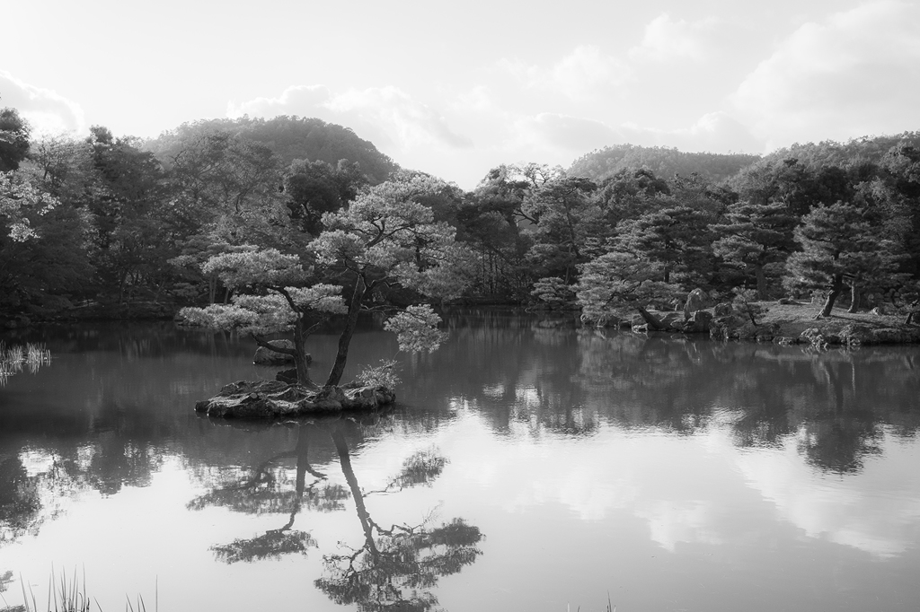 金閣寺、池