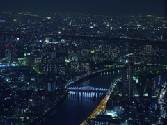 スカイツリー展望デッキより　その1　(手持ち撮影)