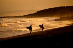 Two surfers