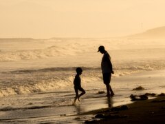 on shore