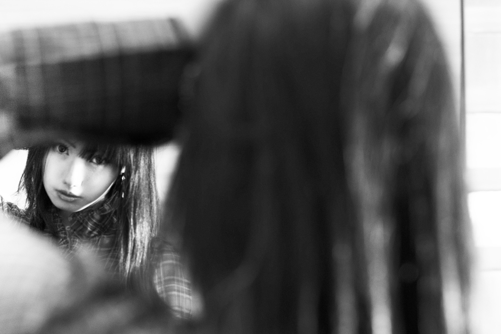 A girl in the mirror