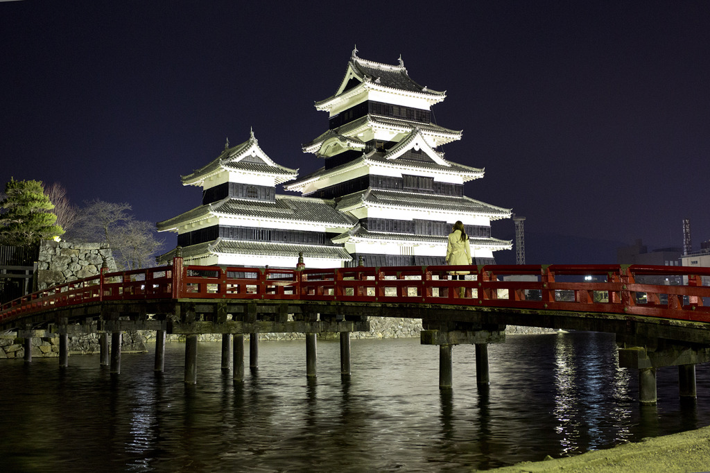 国宝をのぞむ夜